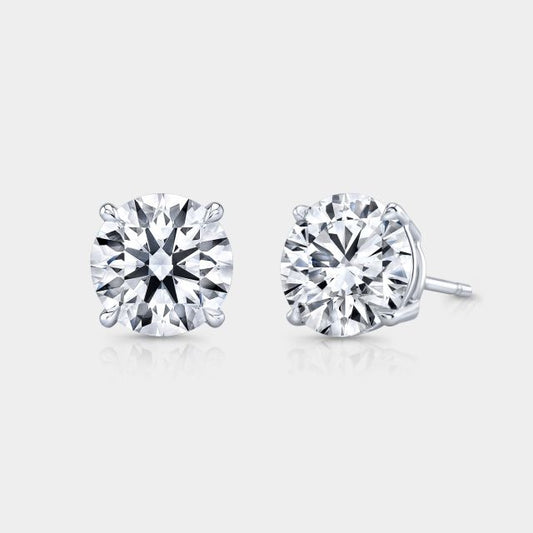 2ct Total Lab Grown Diamond Stud Earrings - 14K White Gold