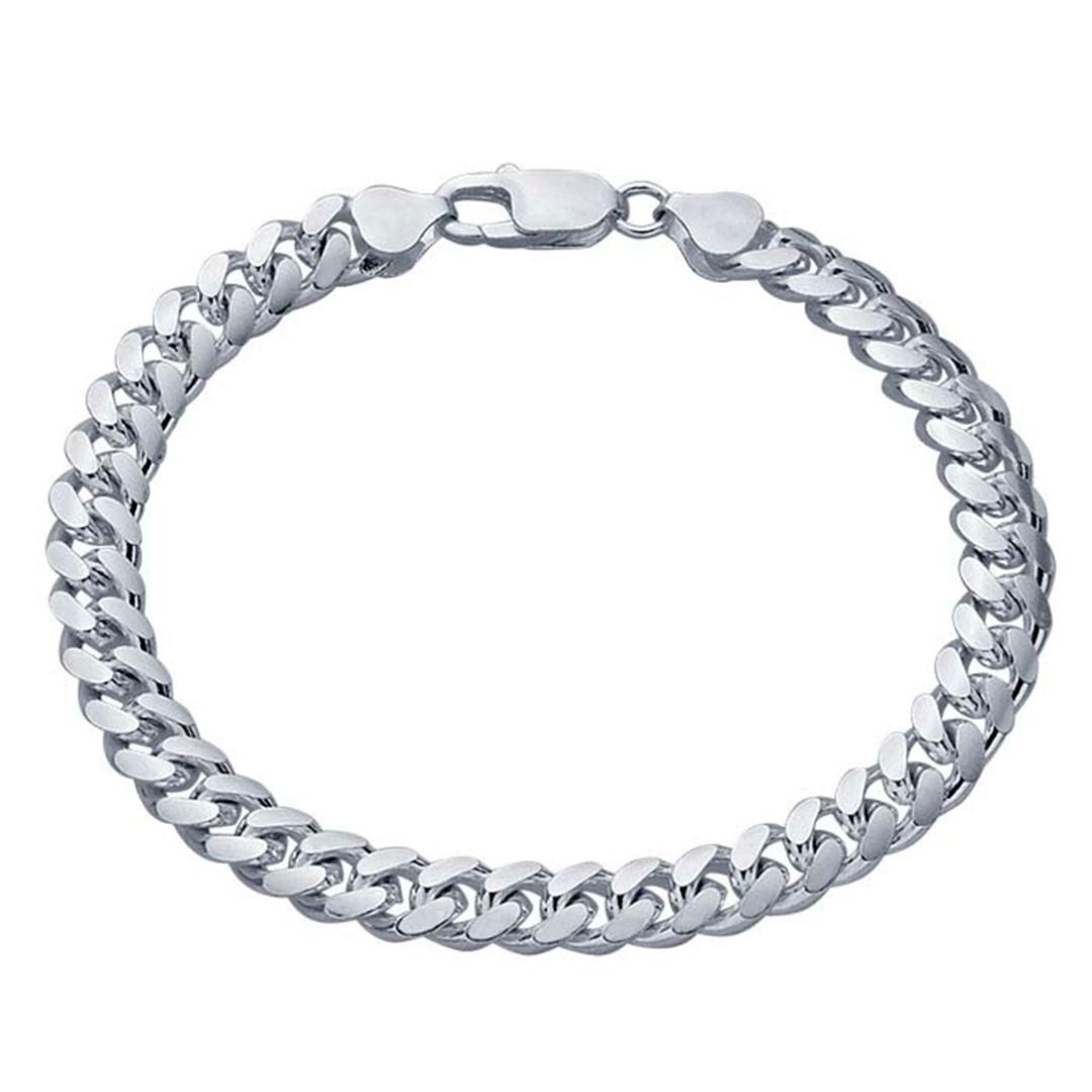 Sterling Silver 7.7mm Curb Bracelet